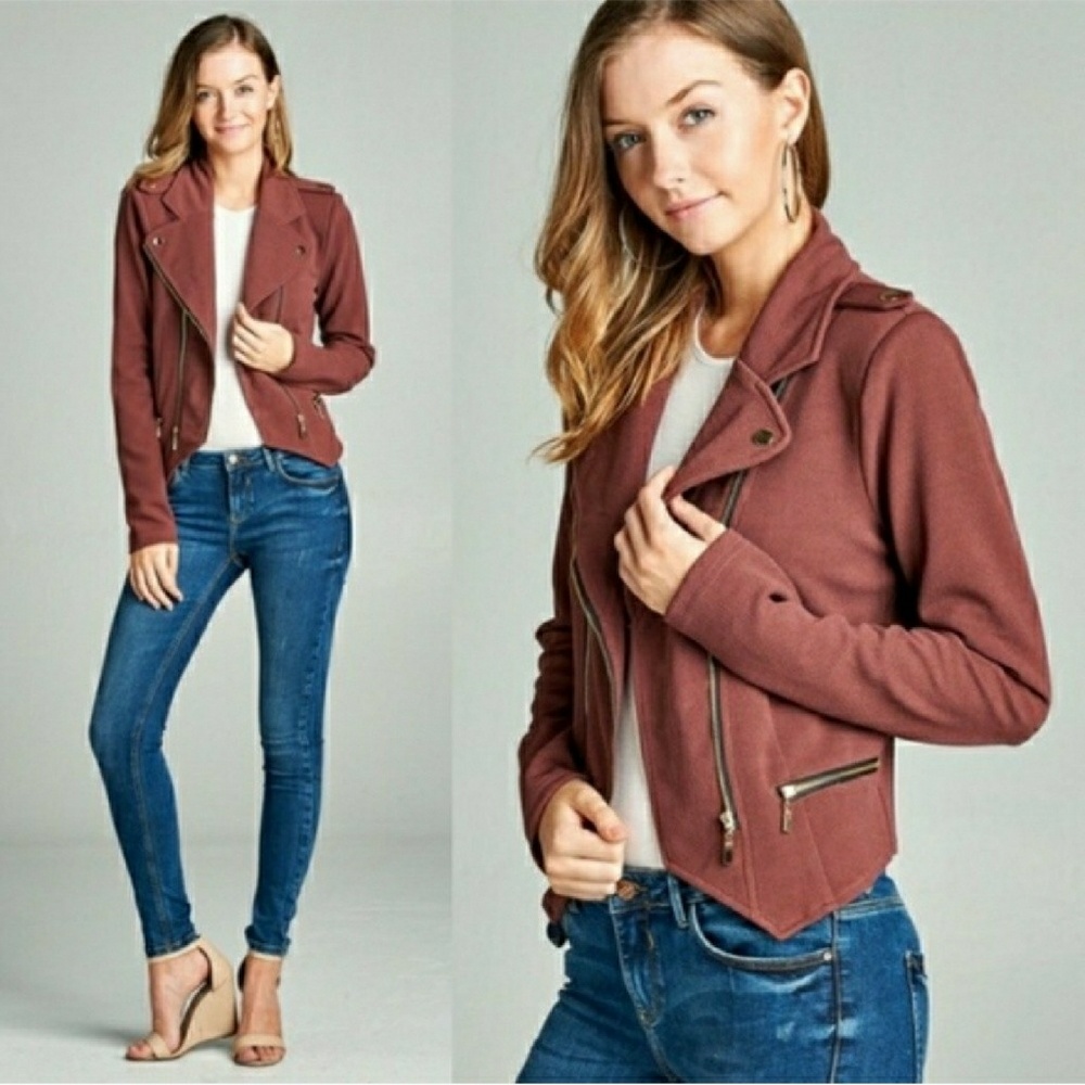New! Moto zipper jacket